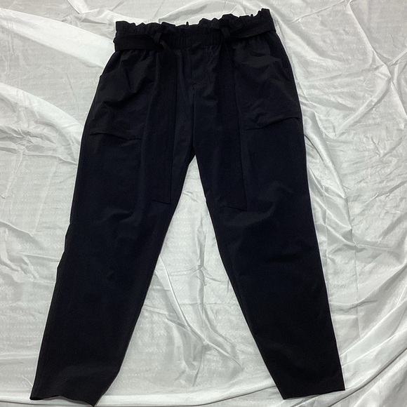 Athleta Pants - Athleta Black size 10 tie belt Pants